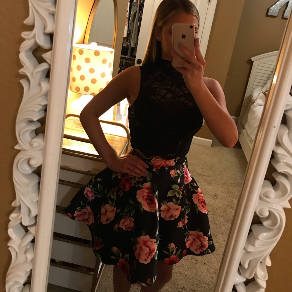 Two piece floral dress